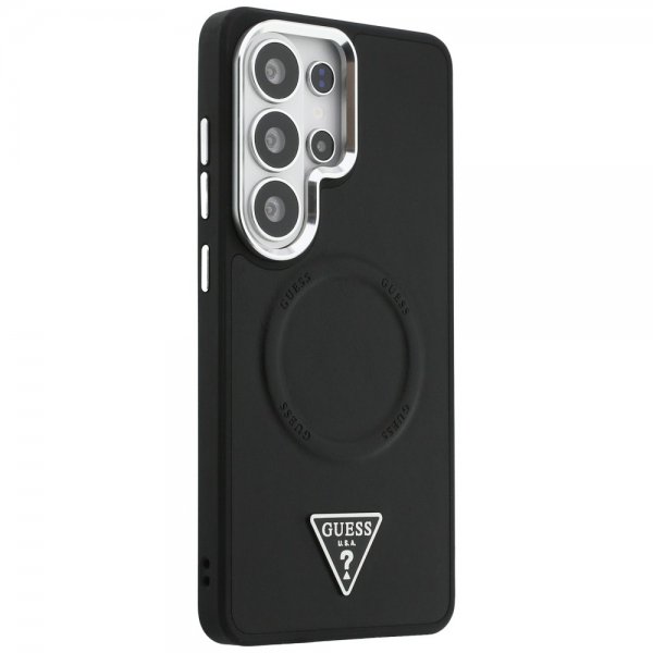 Guess Samsung Galaxy S26 Ultra Deksel Triangle Logo Embossed MagSafe Svart