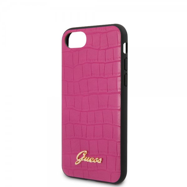 Guess iPhone 7/8/SE Deksel Croco Magenta