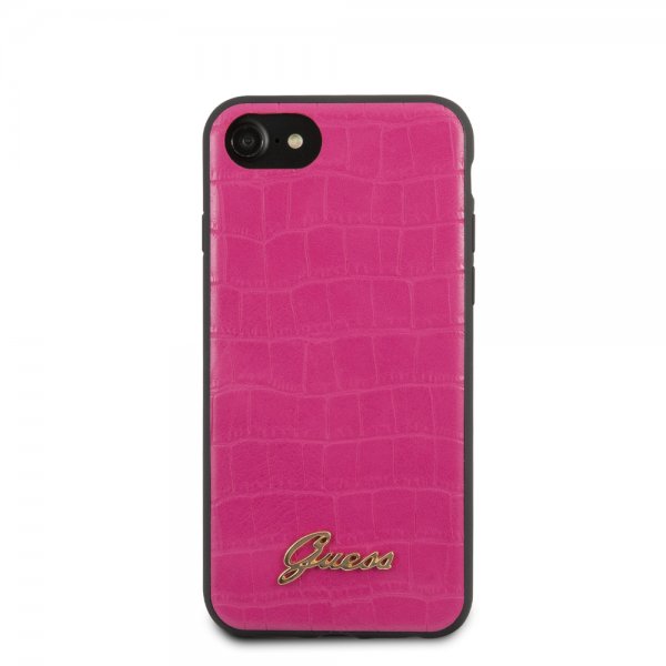Guess iPhone 7/8/SE Deksel Croco Magenta
