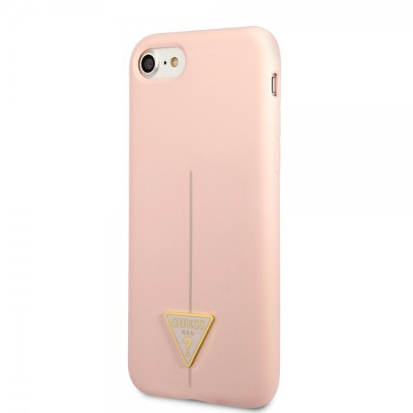 Guess iPhone 7/8/SE Deksel Metal Triangle Rosa