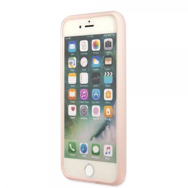 Guess iPhone 7/8/SE Deksel Metal Triangle Rosa