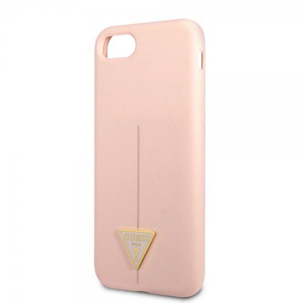Guess iPhone 7/8/SE Deksel Metal Triangle Rosa