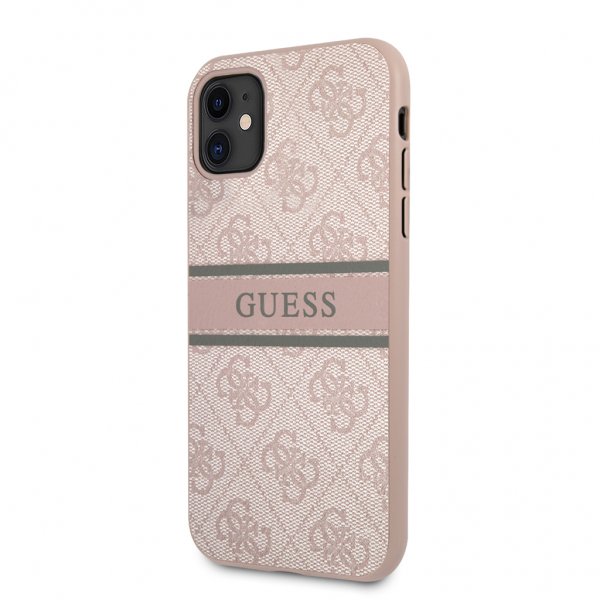 Guess iPhone 11 Deksel Printed Stripe Rosa