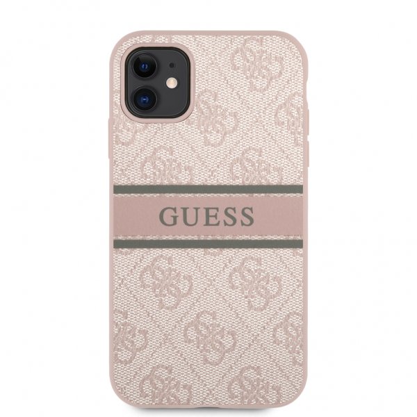 Guess iPhone 11 Deksel Printed Stripe Rosa