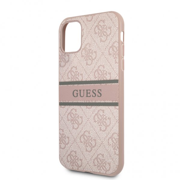 Guess iPhone 11 Deksel Printed Stripe Rosa
