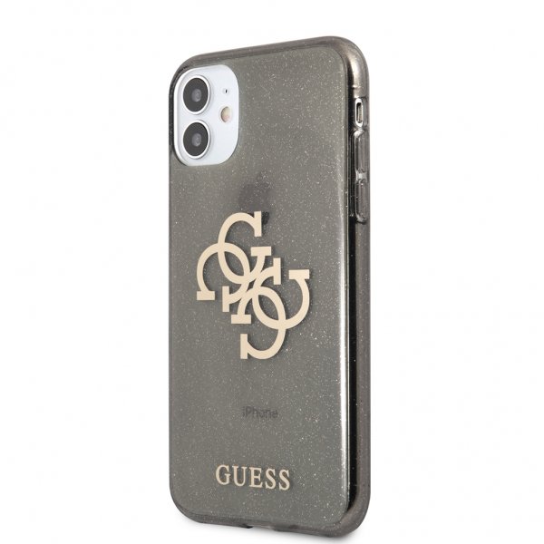Guess iPhone 11 Deksel Full Glitter Svart