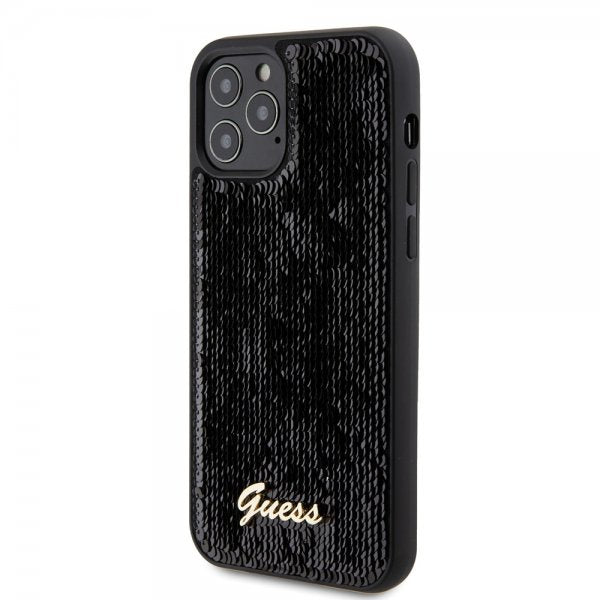 Guess iPhone 12/iPhone 12 Pro Deksel Sequin Svart