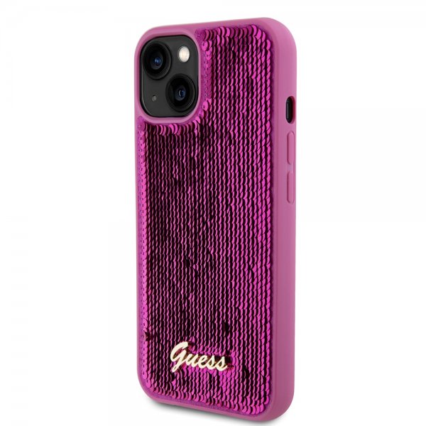 Guess iPhone 13 Deksel Sequin Fuschia