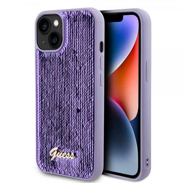 Guess iPhone 13 Deksel Sequin Lilla