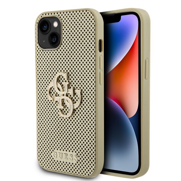 Guess iPhone 13 Deksel Perforated Glitter Gull