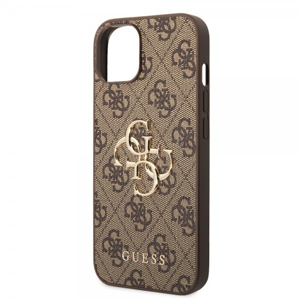 Guess iPhone 15 Plus Deksel 4G Logo Brun