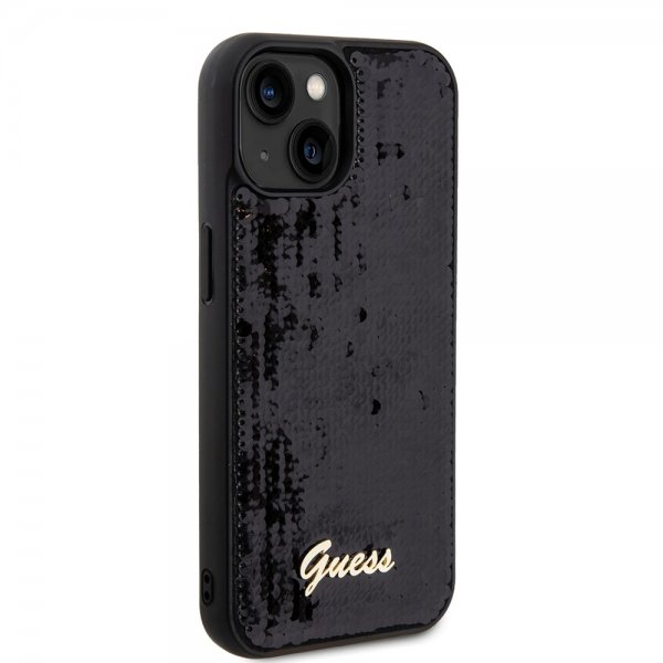 Guess iPhone 15 Deksel Sequin Svart