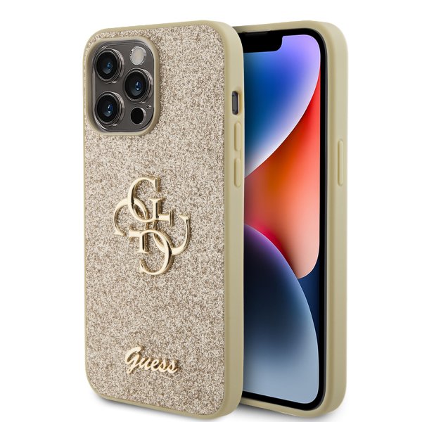 Guess iPhone 15 Pro Max Deksel Fixed Glitter Gull
