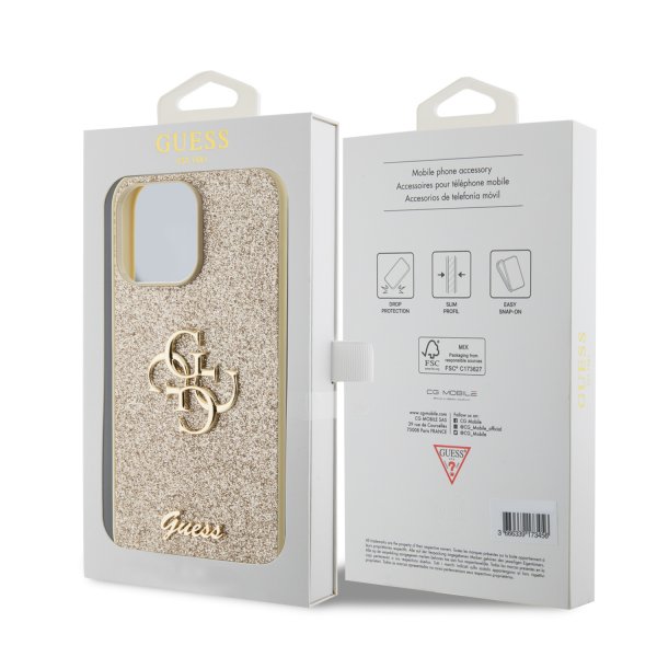 Guess iPhone 15 Pro Max Deksel Fixed Glitter Gull