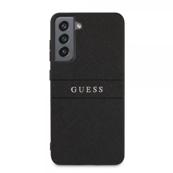 Guess Samsung Galaxy S21 FE Deksel Saffiano Metal Logo Svart