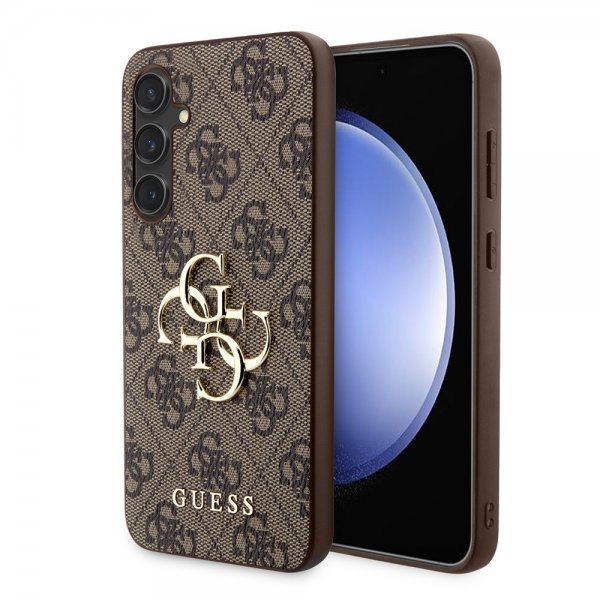 Guess Samsung Galaxy S23 FE Deksel 4G Metal Logo Brun