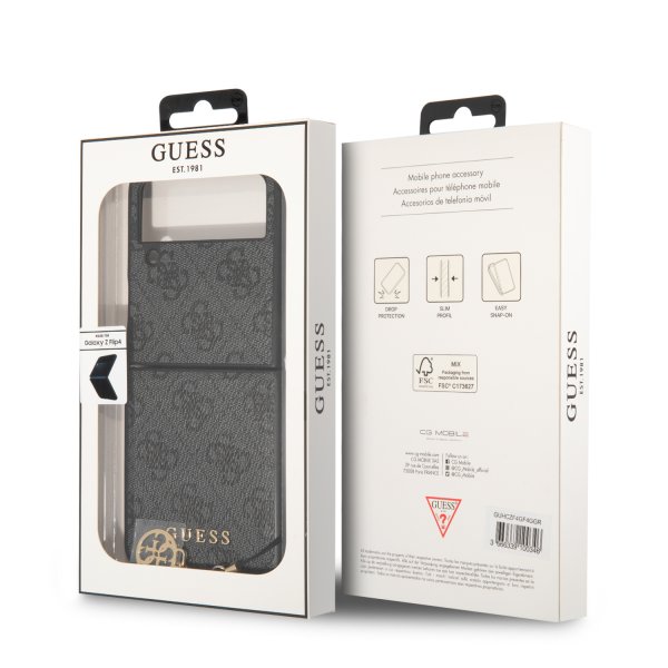 Guess Samsung Galaxy Z Flip 4 Deksel 4G Charms Grå