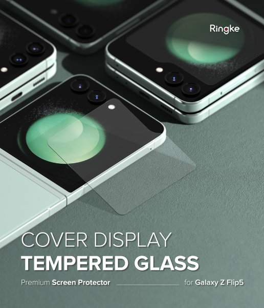 Ringke Samsung Galaxy Z Flip 5 Skjermbeskytter Cover Display Protector Glass 2-pakning