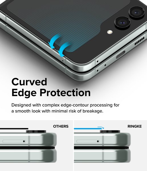 Ringke Samsung Galaxy Z Flip 5 Skjermbeskytter Cover Display Protector Glass 2-pakning