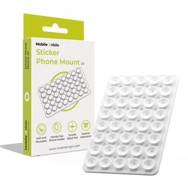 Mobile Origin Holder Sticker Phone Mount Hvit