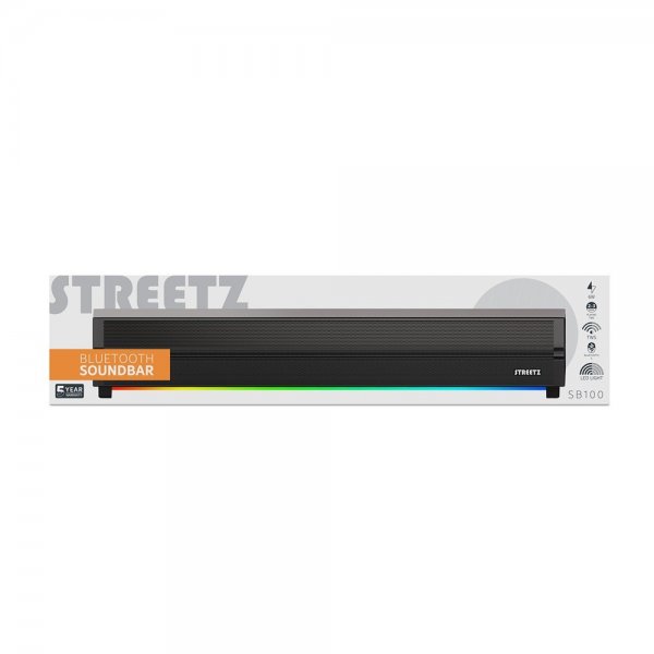 Streetz Høyttaler SB100 Bluetooth Soundbar Svart