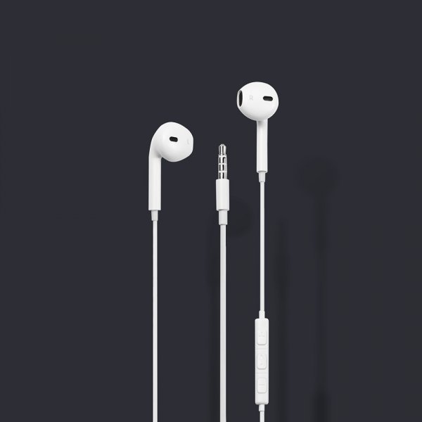 Streetz Hodetelefoner E100 Semi-In-Ear Earbuds 3.5mm Hvit