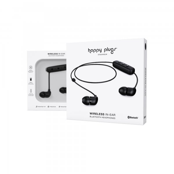 Happy Plugs Hodetelefoner In-Ear Wireless Svart