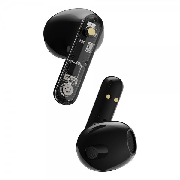 Streetz Hodetelefoner T150 Transparent True Wireless Earbuds Svart