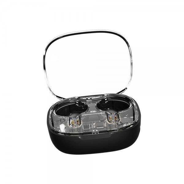 Streetz Hodetelefoner T150 Transparent True Wireless Earbuds Svart