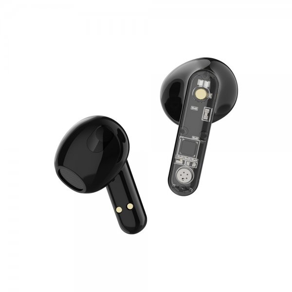 Streetz Hodetelefoner T150 Transparent True Wireless Earbuds Svart