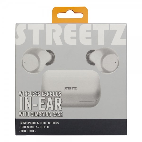 Streetz Hodetelefoner T210 Wireless Earbuds In-Ear Hvit
