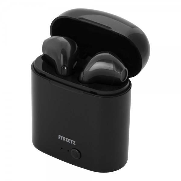 Streetz Hodetelefoner T50 True Wireless Earbuds Svart