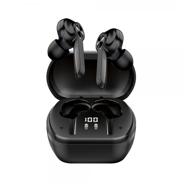Xqisit Hodetelefoner TW300 True Wireless Earphones ANC Svart