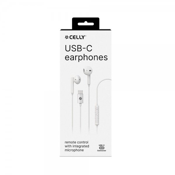 Celly Hodetelefoner UP1100 USB-C Hvit