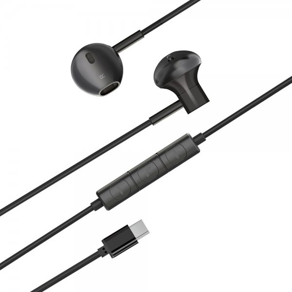 Xqisit Hodetelefoner USB-C Earphones Svart