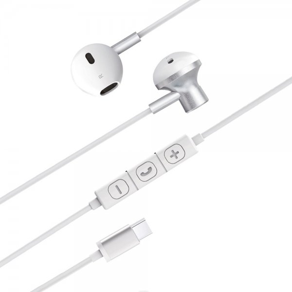 Xqisit Hodetelefoner USB-C Earphones Hvit