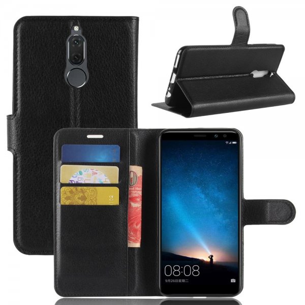 Huawei Mate 10 Lite Etui Litchi Svart