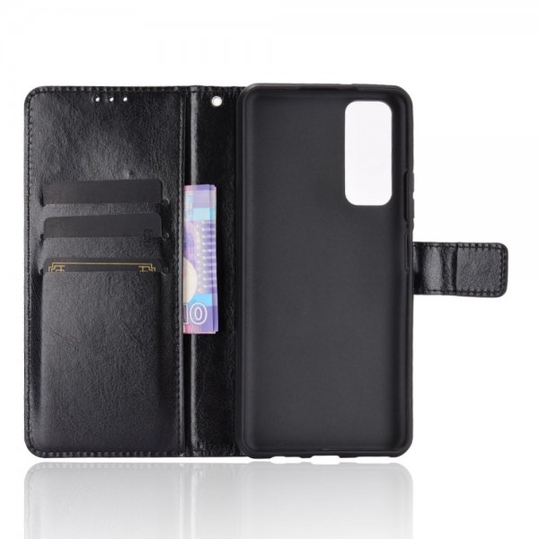 Huawei P Smart 2021 Etui Skinntekstur Svart