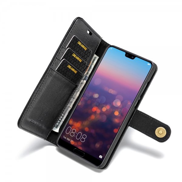 Dg.Ming Huawei P20 Pro Plånboksetui Löstagbart Deksel Svart