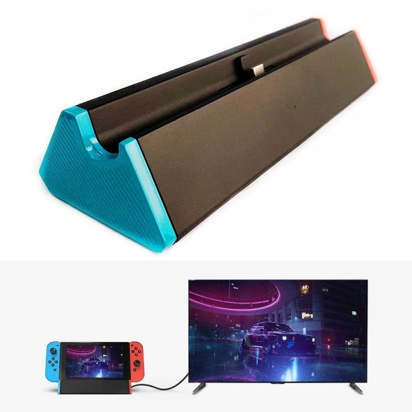 Hub til Nintendo Switch Switch/Switch OLED HDMI med Ethernet USB