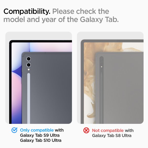 Spigen Samsung Galaxy Tab S9 Ultra/Galaxy Tab S10 Ultra Skjermbeskytter GLAS.tR EZ Fit