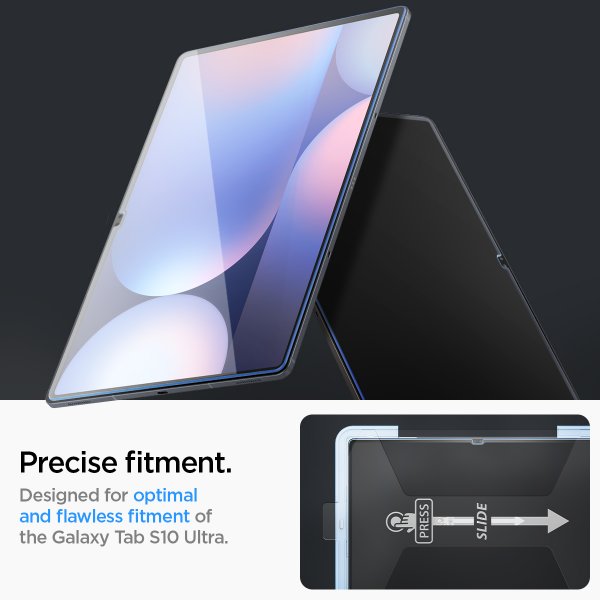 Spigen Samsung Galaxy Tab S9 Ultra/Galaxy Tab S10 Ultra Skjermbeskytter GLAS.tR EZ Fit