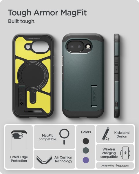 Spigen Google Pixel 10a Deksel Tough Armor MagFit Abyss Green