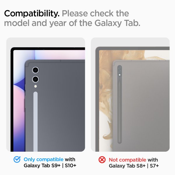 Spigen Samsung Galaxy Tab S9 Plus/Galaxy Tab S10 Plus Skjermbeskytter GLAS.tR EZ Fit