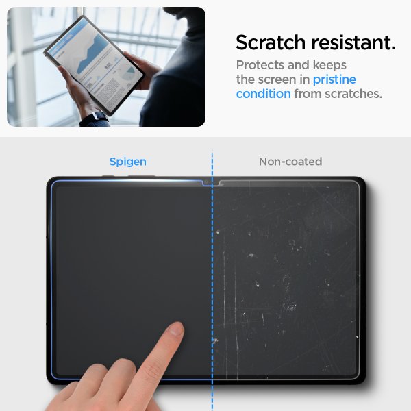 Spigen Samsung Galaxy Tab S9 Plus/Galaxy Tab S10 Plus Skjermbeskytter GLAS.tR EZ Fit