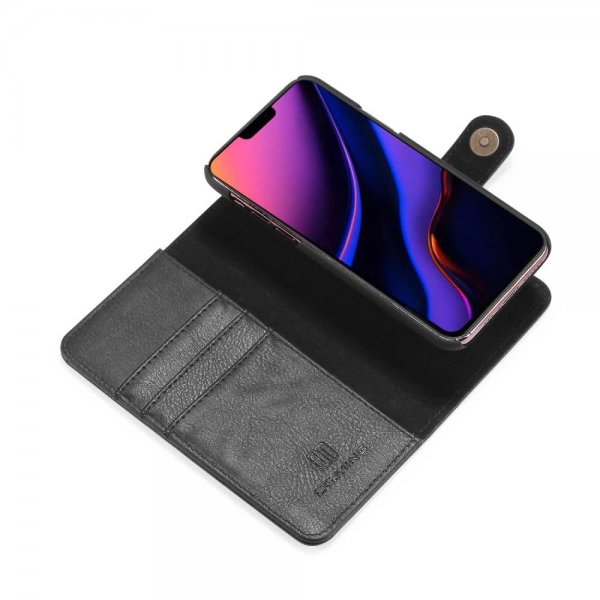 Dg.Ming iPhone 11 Pro Max Plånboksetui Löstagbart Deksel Kortlomme Svart