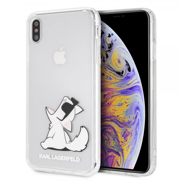 Karl Lagerfeld iPhone Xs Max Deksel Fun ChouPETte Transparent