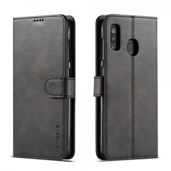 Lc.Imeeke Samsung Galaxy A20E Plånboksetui Kortlomme Stativfunksjon Svart