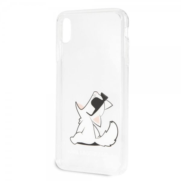Karl Lagerfeld iPhone Xs Max Deksel Fun ChouPETte Transparent