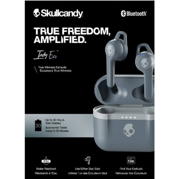 Skullcandy Indy Evo Hodetelefoner In-Ear True Wireless Grå